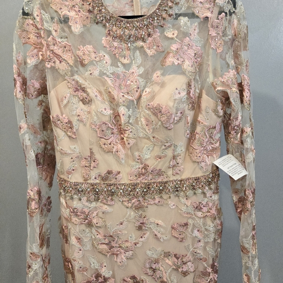 NWT Mac Duggal Long Sleeve Floral Embroidery Trumpet‎ Gown Size Style 79281 - Picture 5 of 14